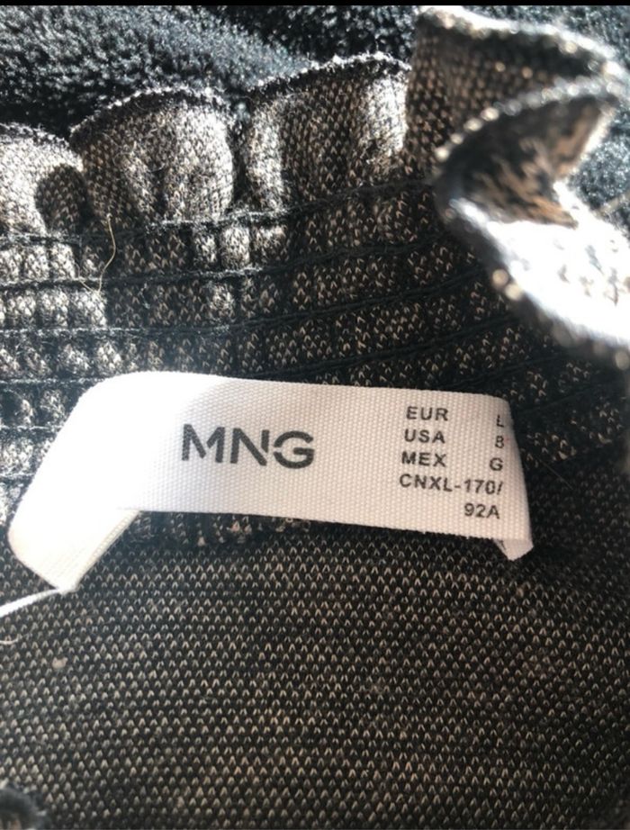 Robe  courte  mouchetée noire et marron « MANGO » Taille 40 - photo numéro 7