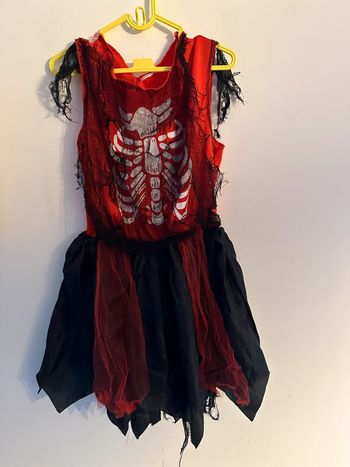 Déguisement fille squelette robe lambeaux
