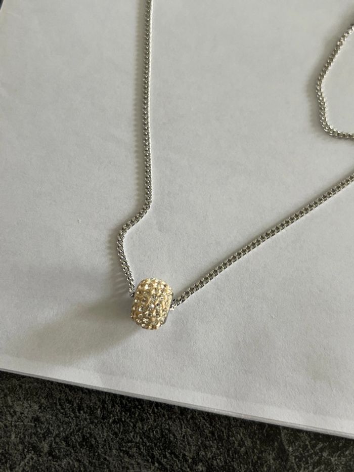 Chaîne argent avec pendentif strass - photo numéro 2