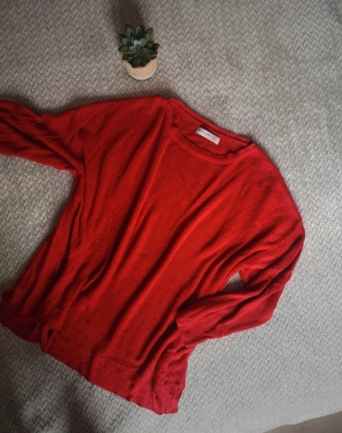 Pull rouge Stradivarius - Taille S - photo numéro 2