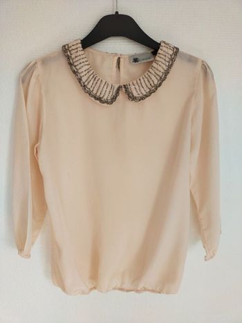 Blouse rose pâle