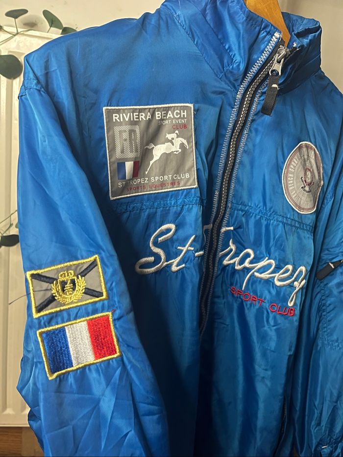 Manteau Veste imperméable bleu Saint-Tropez - Taille XXL - photo numéro 3