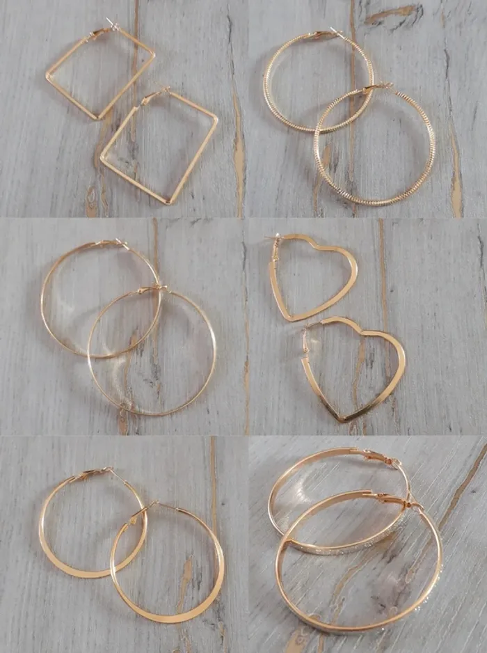 Lot 6 paires creoles