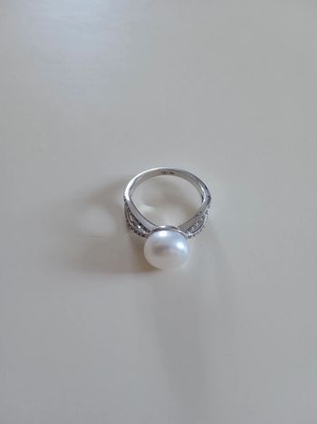 Bague argent et perle taille 52