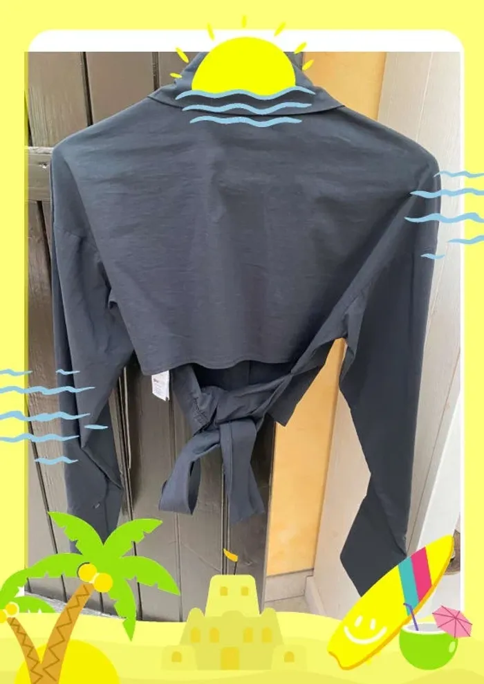 Chemise courte chemiser avec ruban S 36 Gina tricot - photo numéro 2