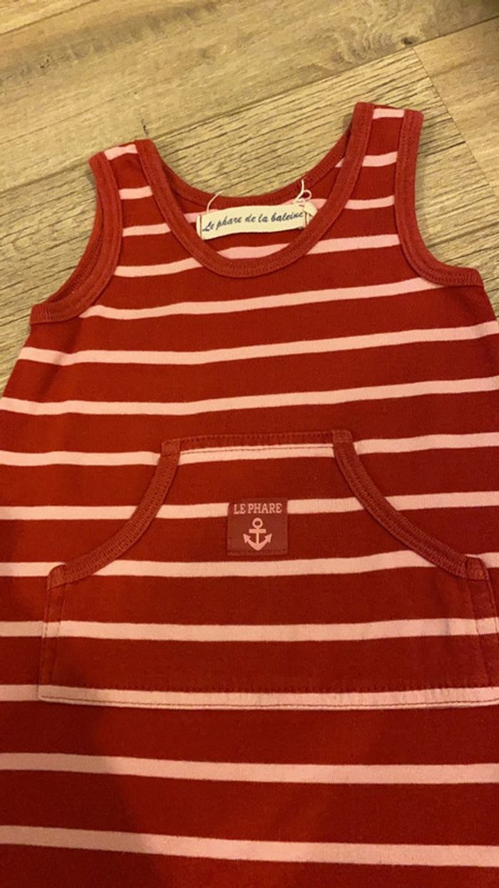 Débardeur / robe en coton 2ans le phare de la baleine - photo numéro 2