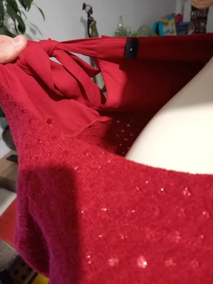 Pull femme bordeau T. 42 - photo numéro 10