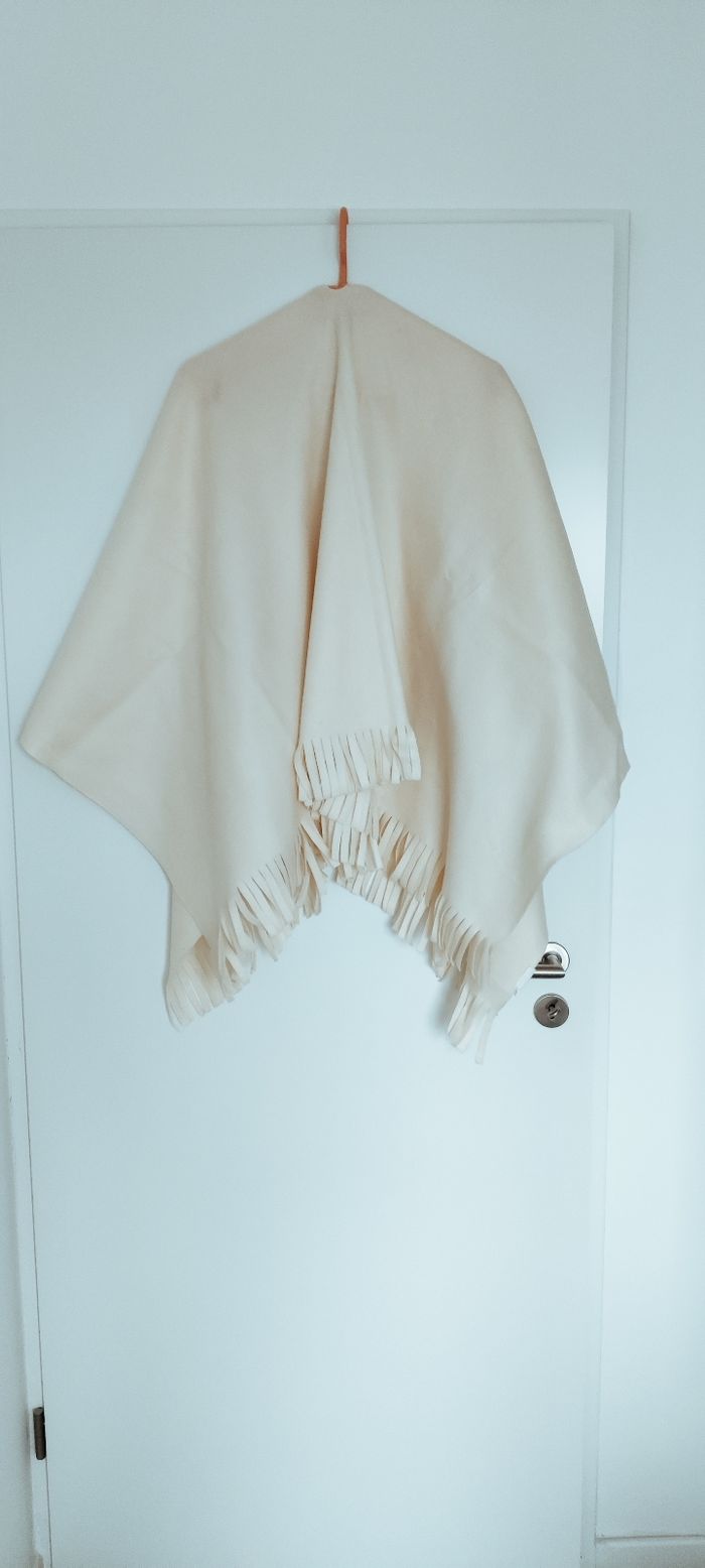 Poncho femme beige polyester - photo numéro 2