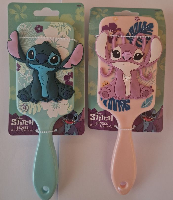 Lot de 2 brosses Stitch et Angel