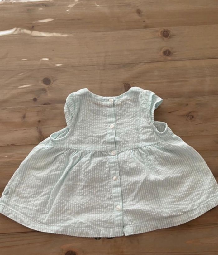 Blouse obaibi bleu et blanc - photo numéro 4