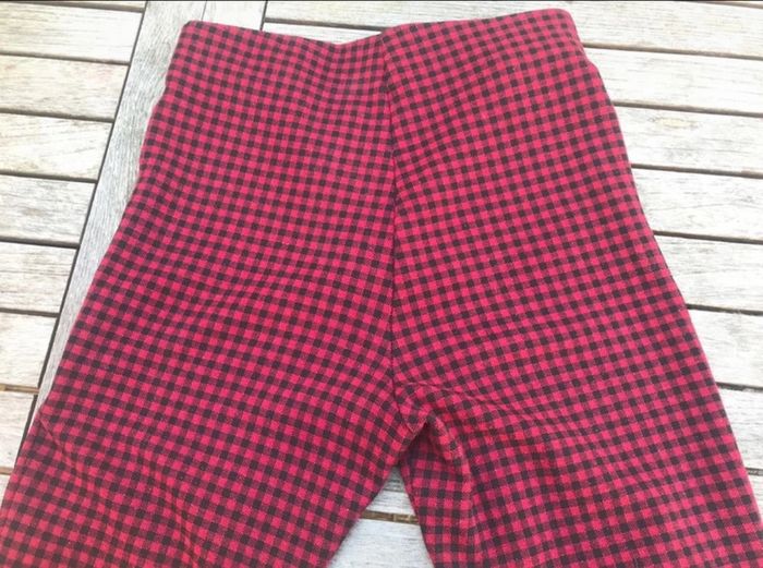 Pantalon à carreaux rouge et noir S - photo numéro 4