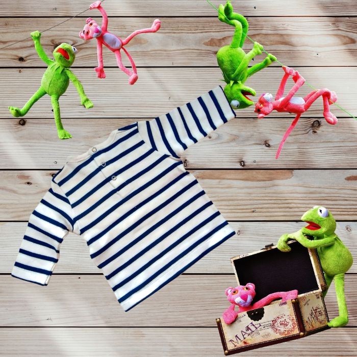 Marinière Bébé garçon Petit Bateau  taille 6 mois - photo numéro 2