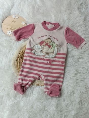 Pyjama 1 mois fille velours