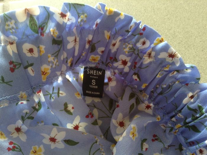 jupe shein bleue à fleurs - photo numéro 3