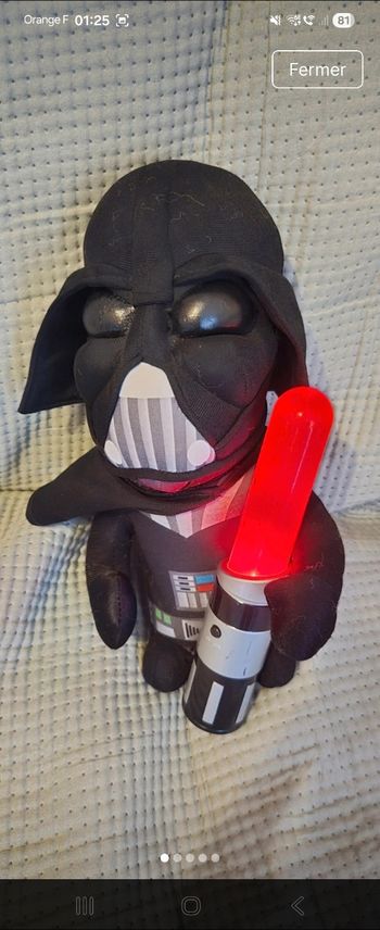 Peluche veilleuse star wars