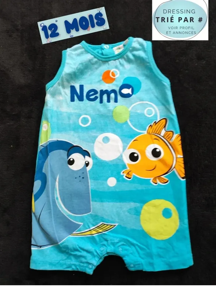 Combishort 12 mois Disney Némo