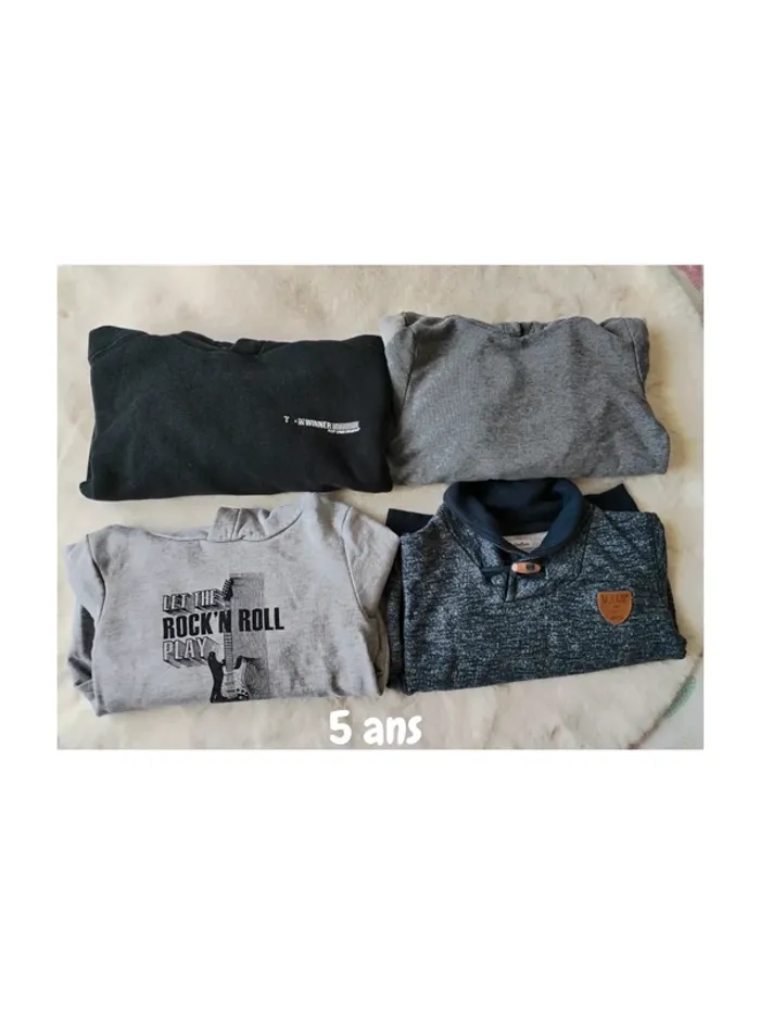 Lot pulls garçon 5 ans