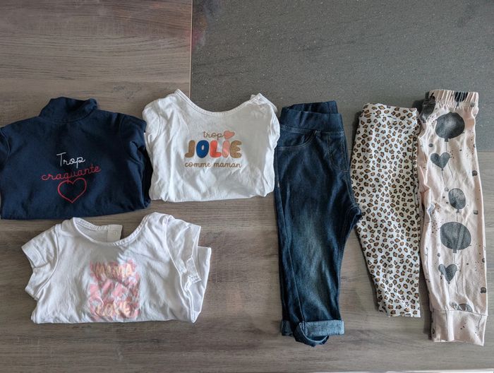 Ensemble bébé fille 9mois 3 Hauts + 3 bas