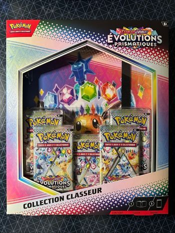 Coffret classeur Pokémon Écarlate et violet Évolutions prismatiques FR