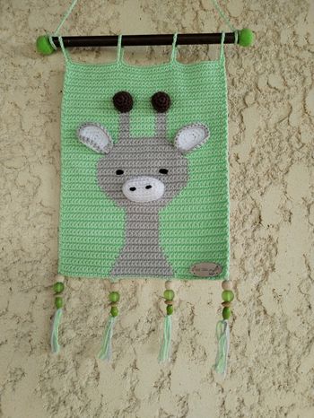 Tableau crochet Girafe Déco Girafe