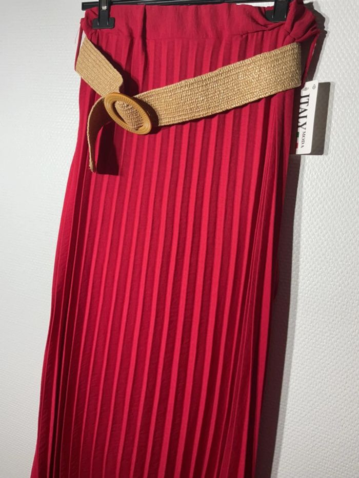 Jupe longue plissée femme taille unique (36-42)- just me- neuve avec étiquette - photo numéro 2