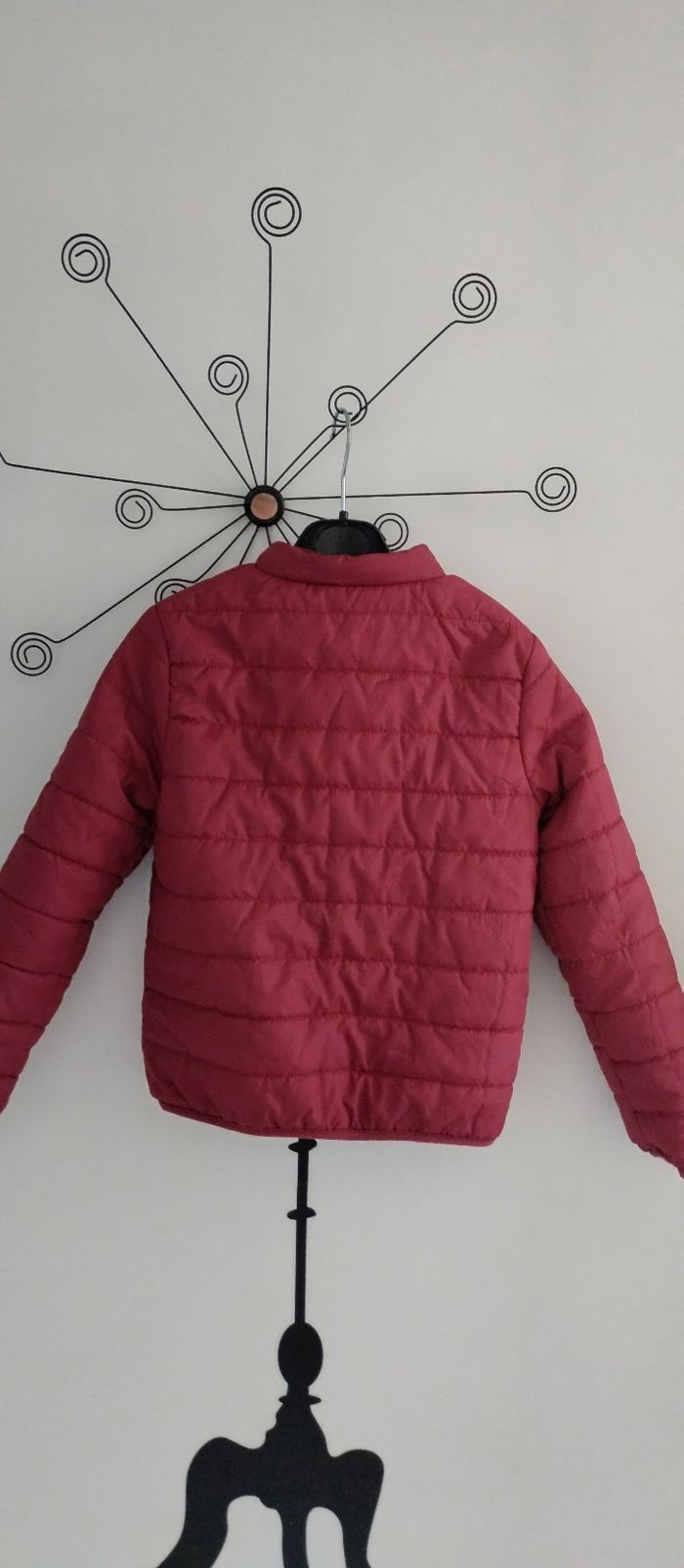 Blouson doublé polaire bordeaux Verbaudet taille 9 ans - photo numéro 2