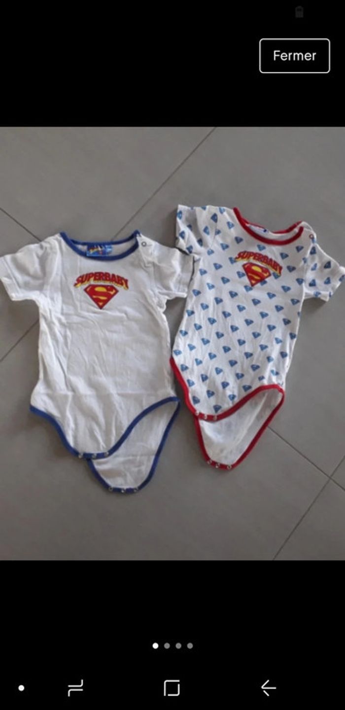 Lot de 2 bodies Superbaby 24 mois