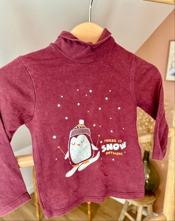 đ Teeshirt bordeaux Kiabi taille 12 mois đ - photo numĂ©ro 3