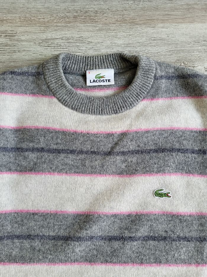 Pull col rond Lavoste taille 5 L état impeccable PURE laine vierge - photo numéro 6