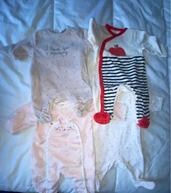 Pyjamas petites filles 1 mois