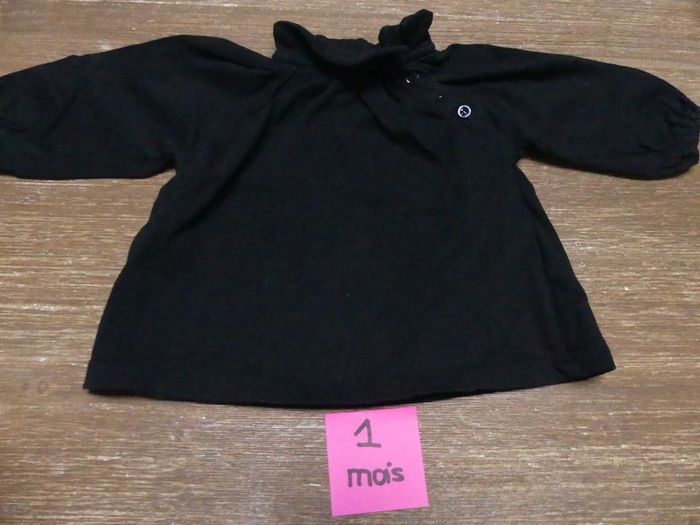 Lot 3 t shirts col roulé noir rose - photo numéro 3