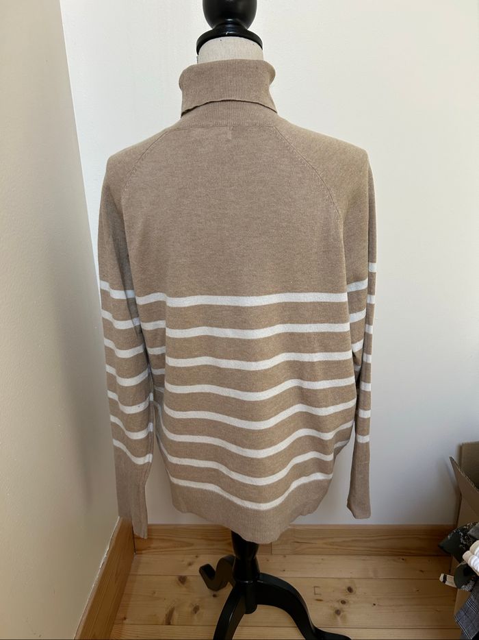 Pull à col roulé beige - taille 42-44 - photo numéro 2