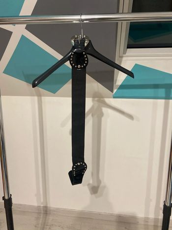 Ceinture élastique noir et argent