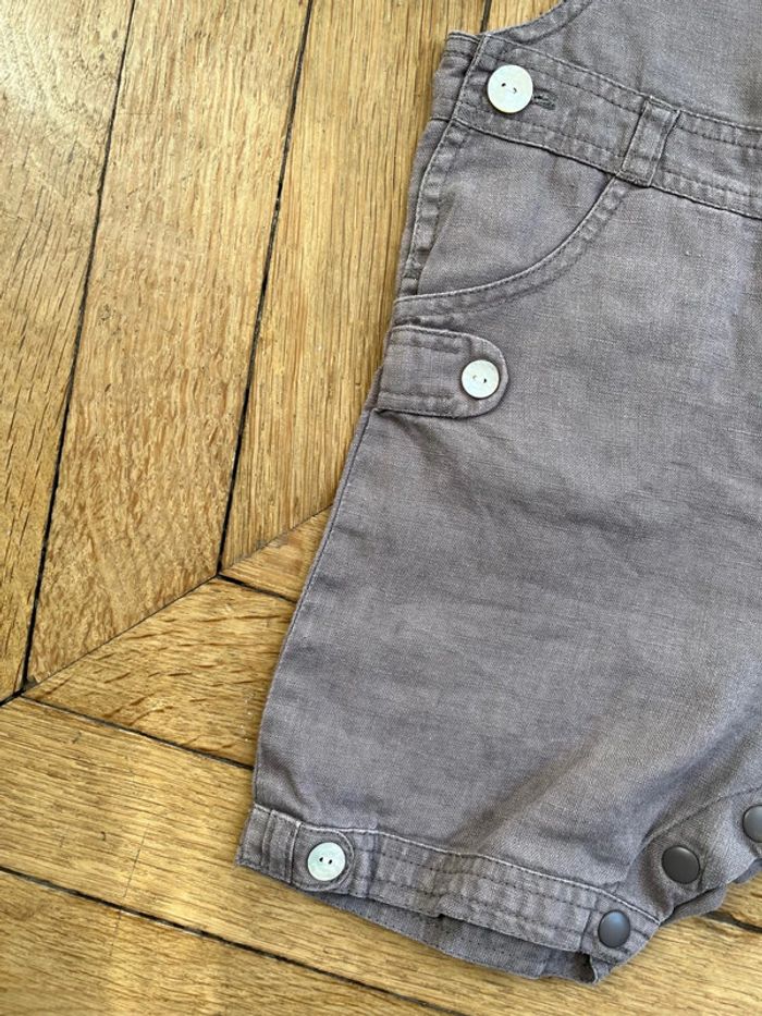 Salopette courte tartine et chocolat taille 12 mois - photo numéro 3