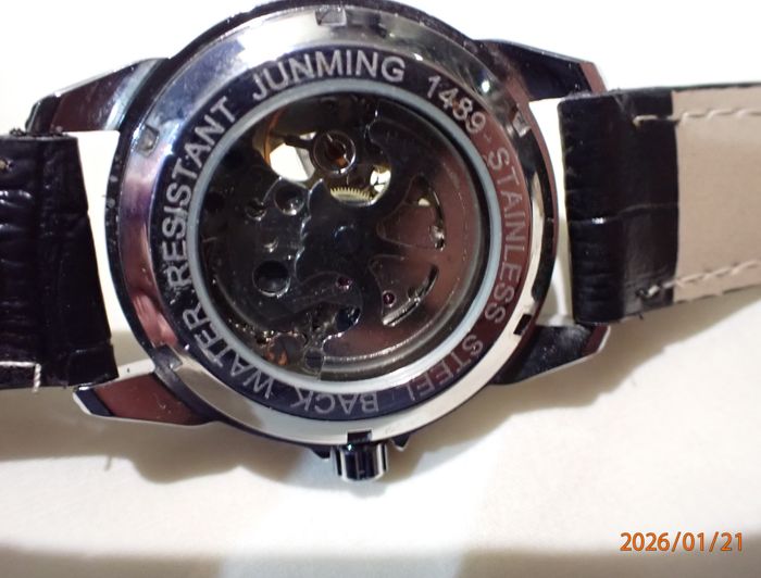 MONTRE AUTOMATIQUE A SQUELETTE JUNMING AVEC VISION AR ,JAPAN MOVT " 2024" - photo numéro 10