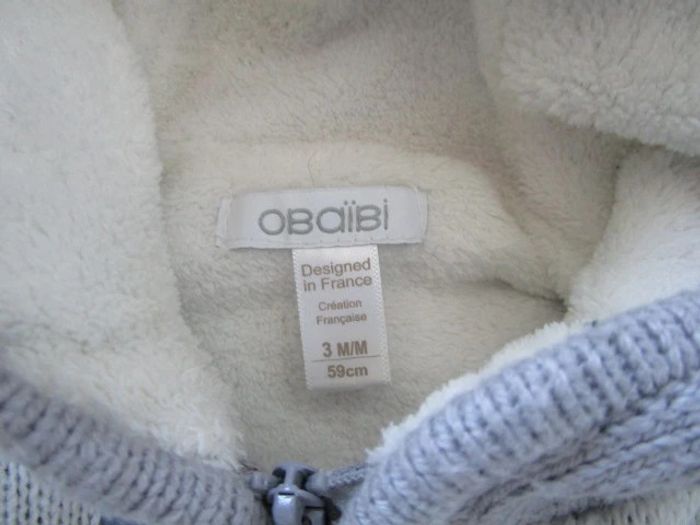 Manteau maille Obaïdi 3 mois TBE - photo numéro 5