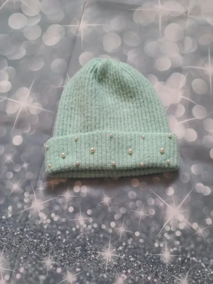 Bonnet vert d'eau