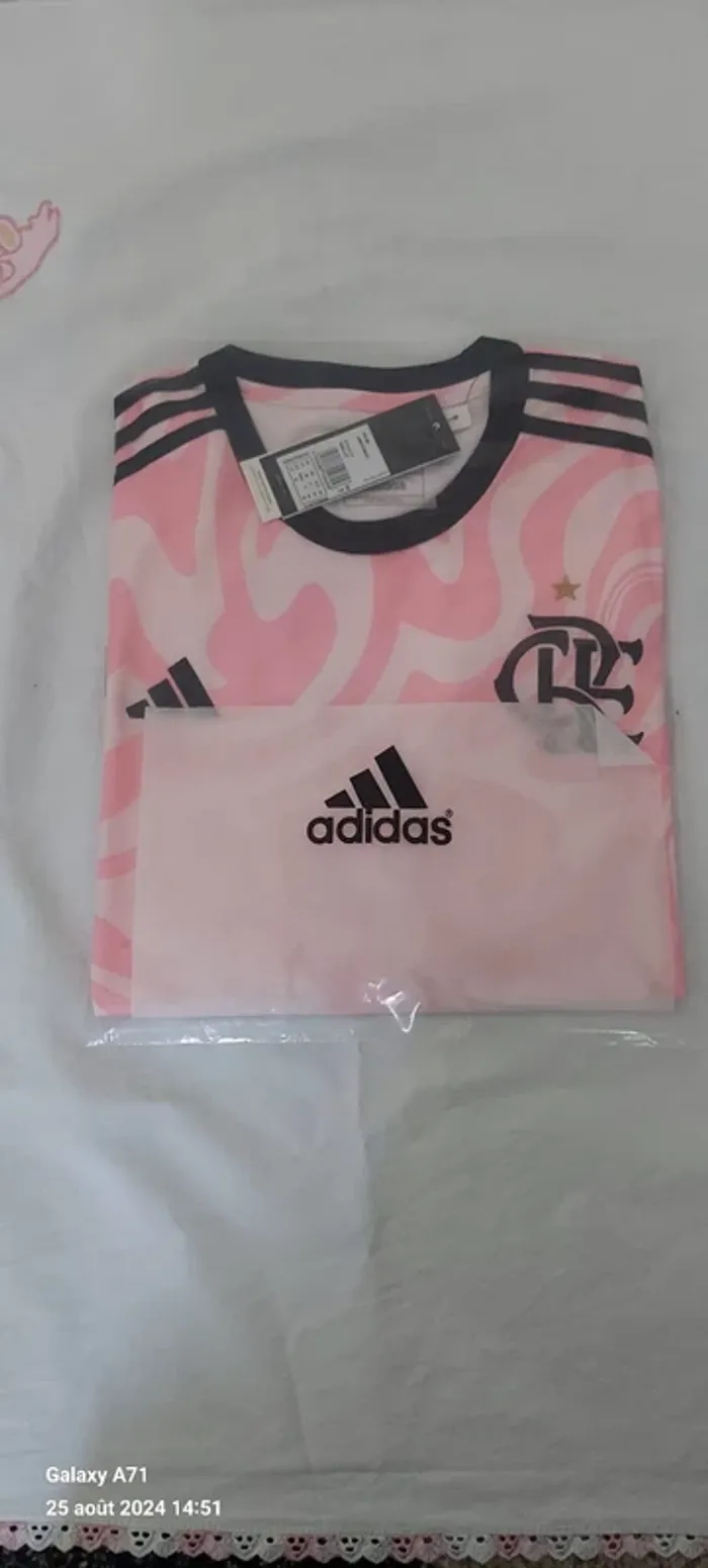 Maillot Flamengo brésil 2024 rose neuf taille S - photo numéro 2