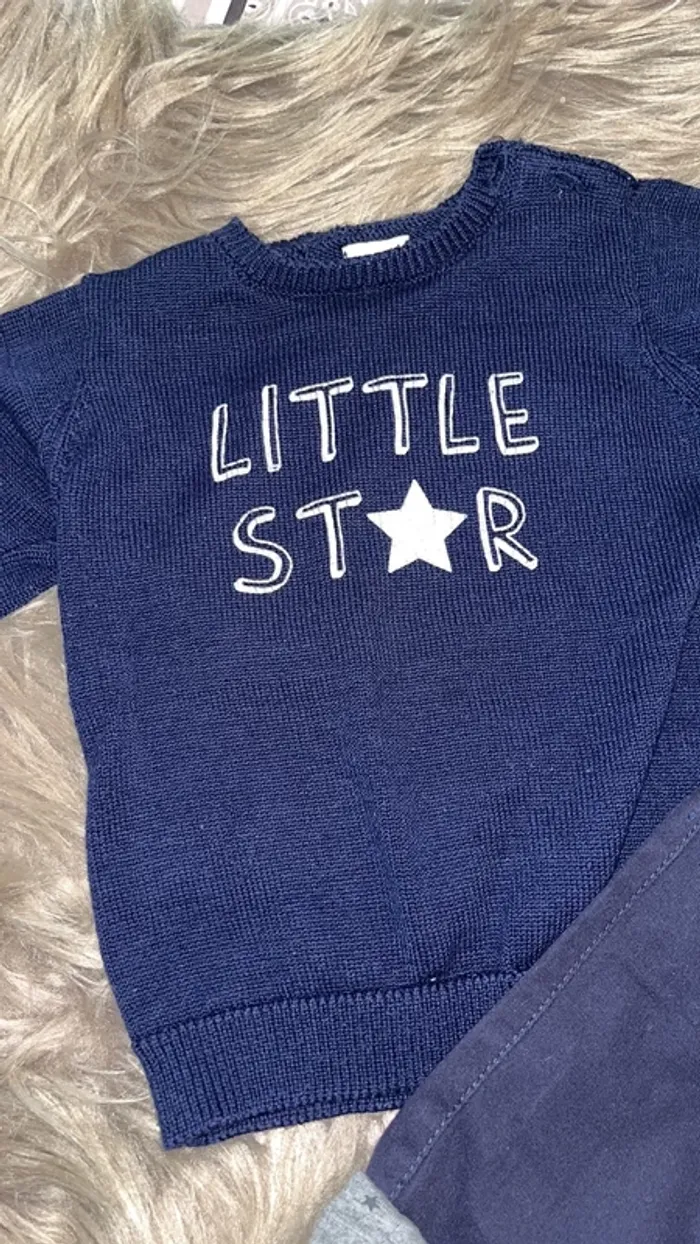 Ensemble pull 9 mois pat et ripaton / pantalon Boutchou 9 mois - photo numéro 2