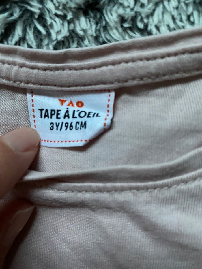 Teeshirt rosé Tape a l’œil - 3 ans - photo numéro 3