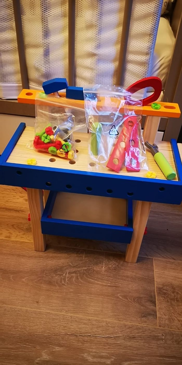 Établi en bois enfants