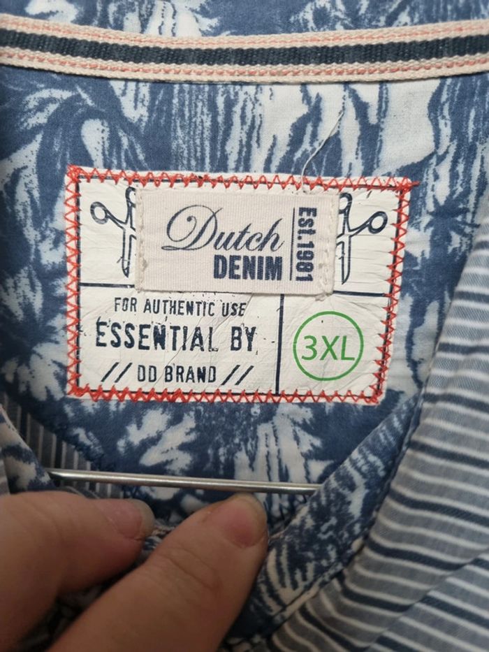 Chemise lignée gris bleu - photo numéro 3