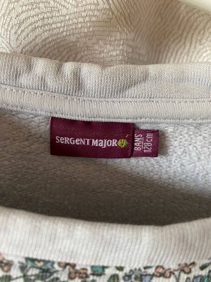 Très joli pull sweat fleuri vert et sequins 8 ans Sergent Major - photo numéro 5