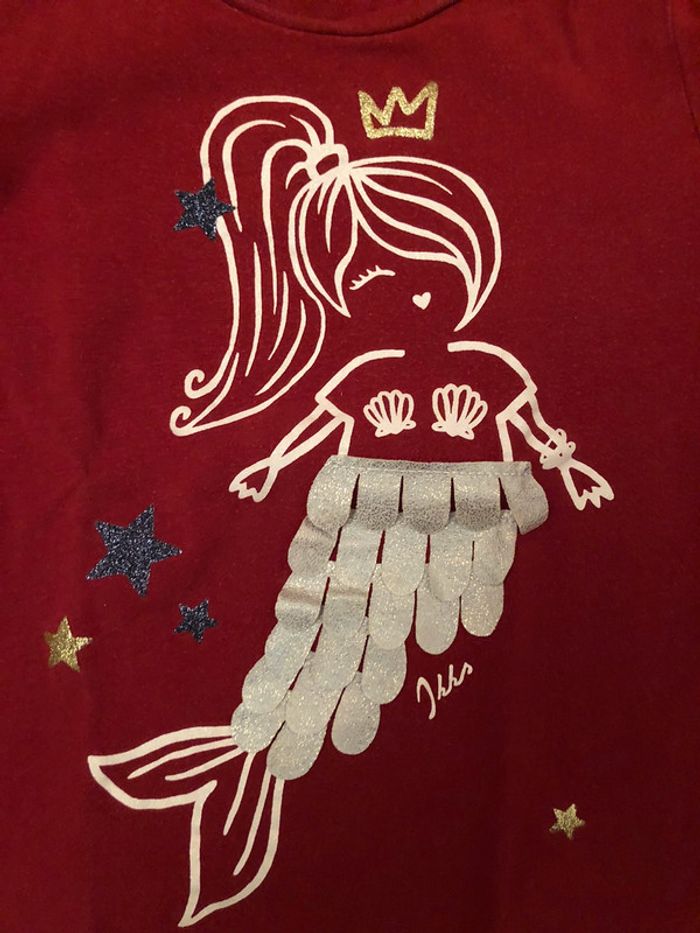 Tee-Shirt manches longues fille sirène Ikks 6 ans - photo numéro 2