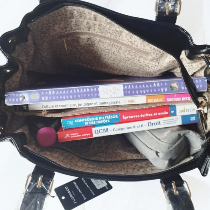 Grand sac cabas A4 craquelé Flora Co - photo numéro 8