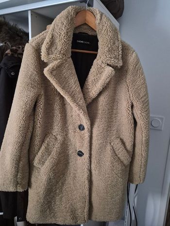 Manteau beige bouclette