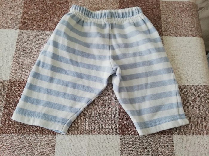 Pantalon rayé Blanc/bleu 1 mois - photo numéro 3