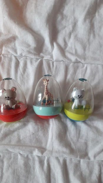 3 culbutos Sophie la Girafe