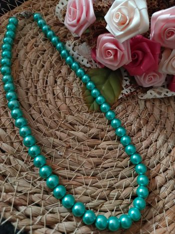 🪴Collier a perle bleu🪴