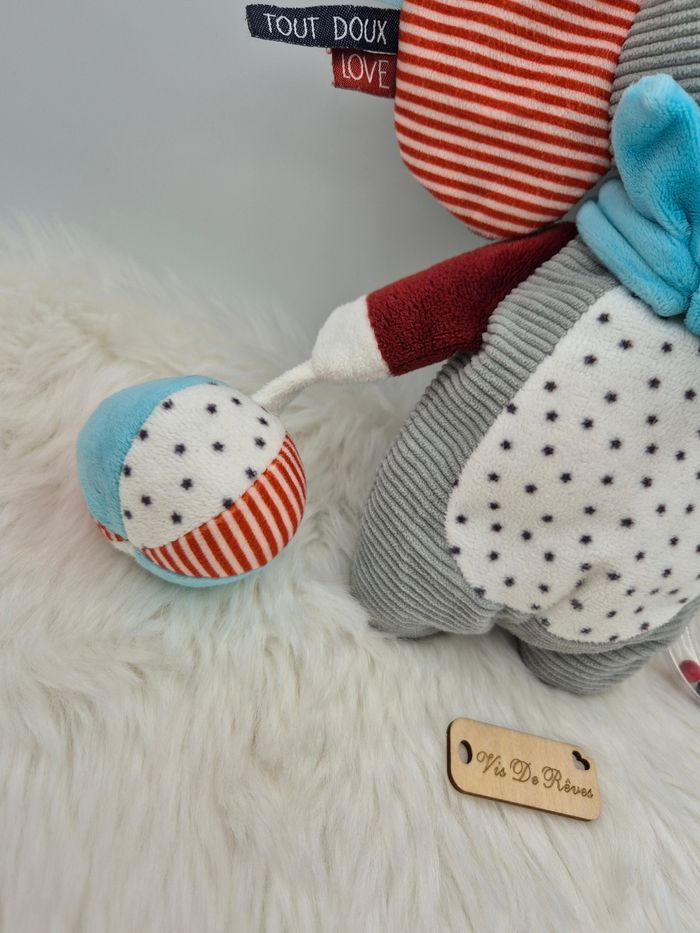 Doudou peluche d’activités éléphant Tape à L'Oeil TAO - photo numéro 4